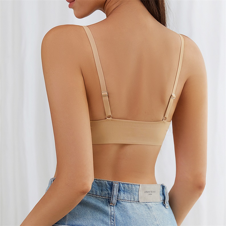 Seamless Front-Closure Removable-Pad Bra (BW161) — flat-lay view showing colour options for custom bra production