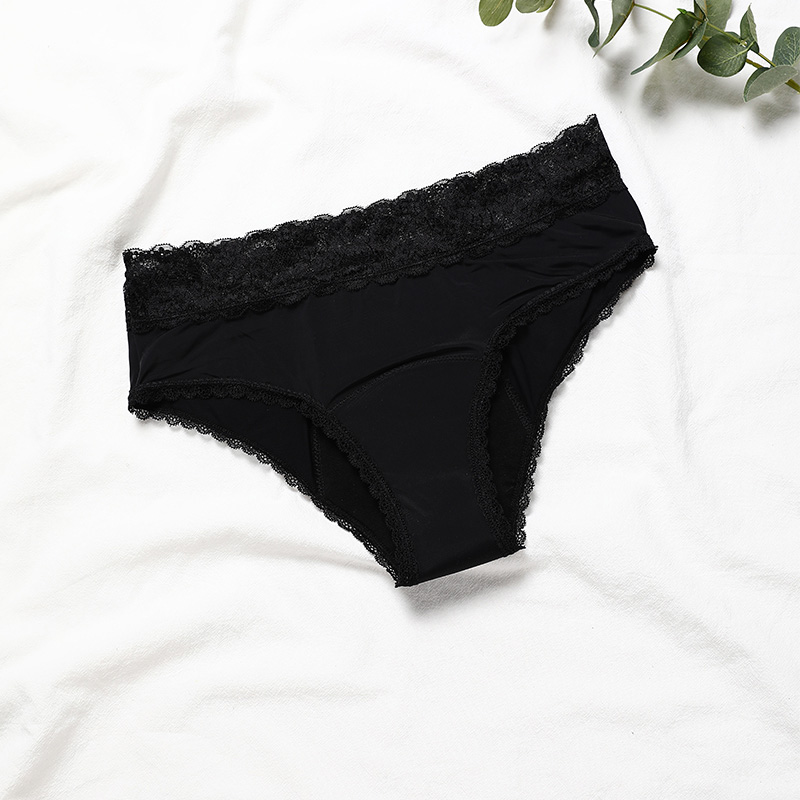 4-Layer Leakproof Reusable Period Panty (AD101) — gusset and absorbent-core layout for period panty OEM production