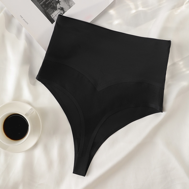Seamless High-Waist Tummy-Control Thong (PX088) — inner label and fabric composition detail