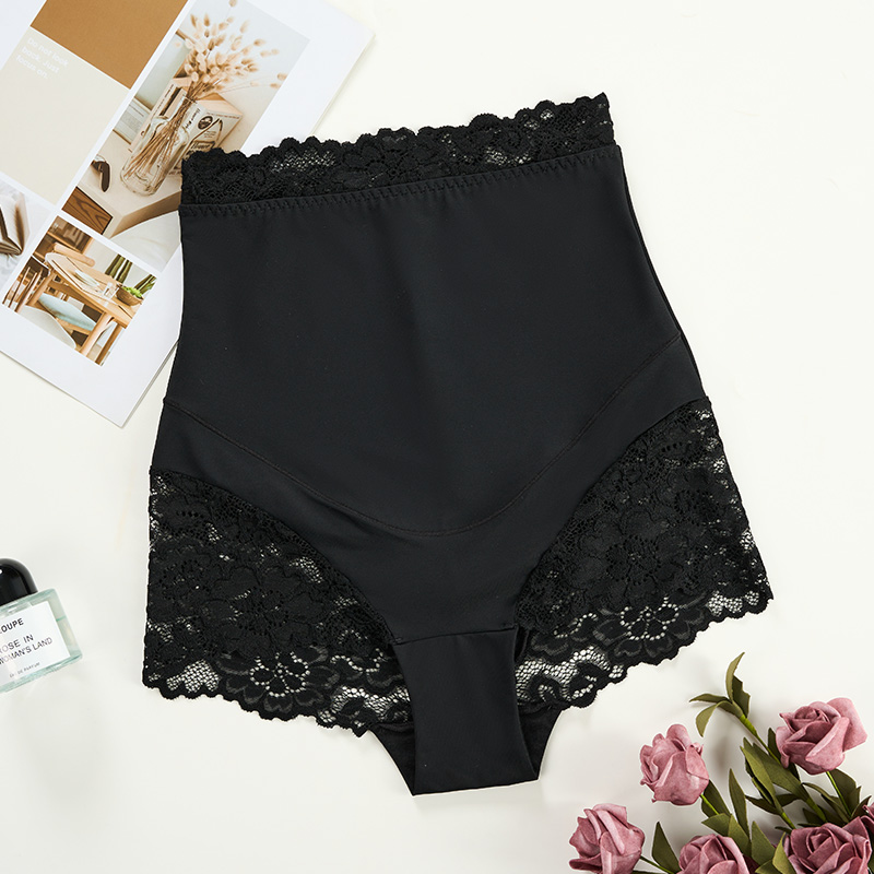 Seamless High-Waist Lace Tummy-Control Panty (SWX068) — fabric stretch and recovery detail for shapewear development