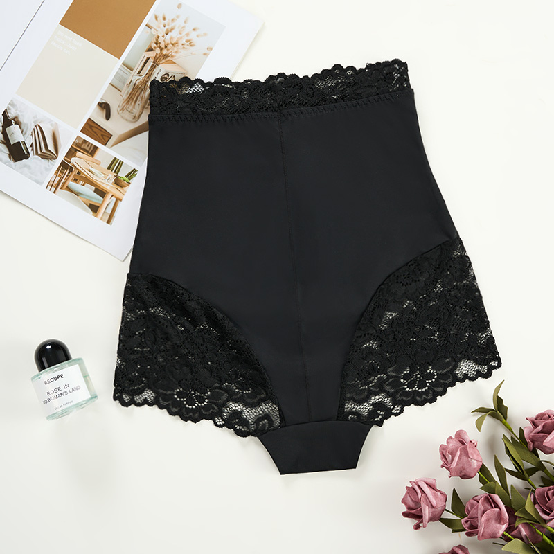 Seamless High-Waist Lace Tummy-Control Panty (SWX068) — alternate view showing tummy-control panel placement and compression fit