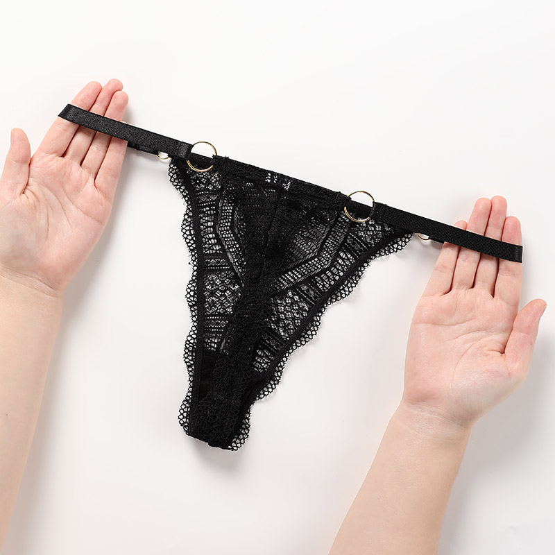 Wireless Lace Transparent Lingerie Set (BPS089) — lace scallop and skin-contact edge close-up