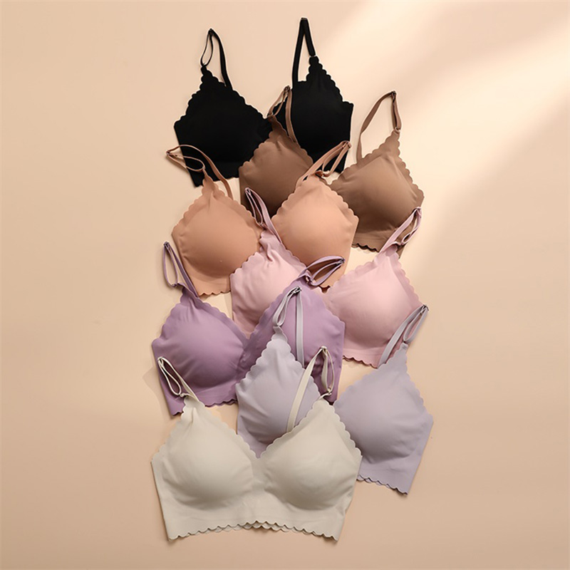 Seamless Wireless Ribbed Bra (B216A002) — alternate colourway showing fabric, cup and trim coordination