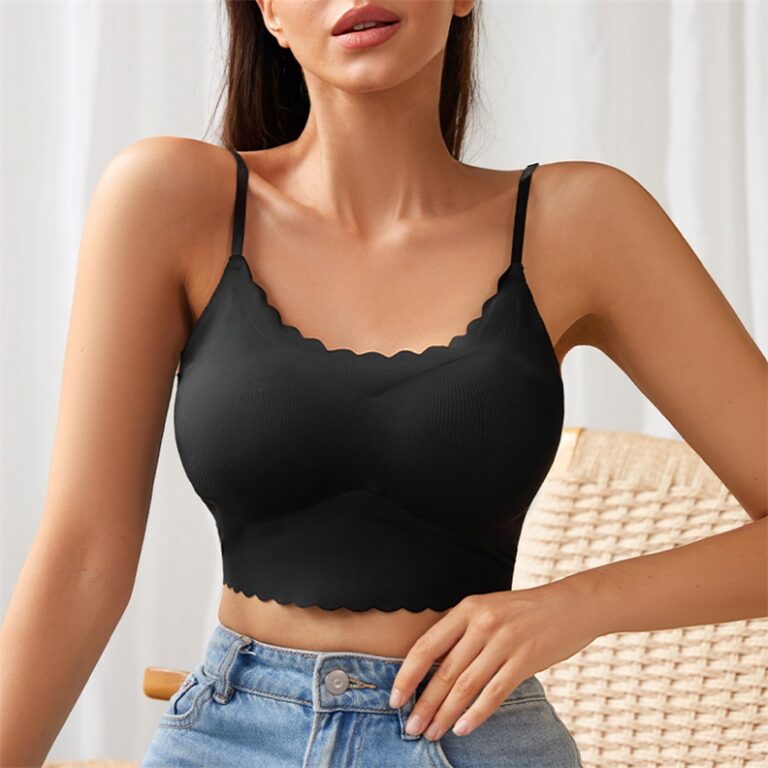 Seamless Backless Ribbed Bra (BW171) — seamless edge and stretch fit