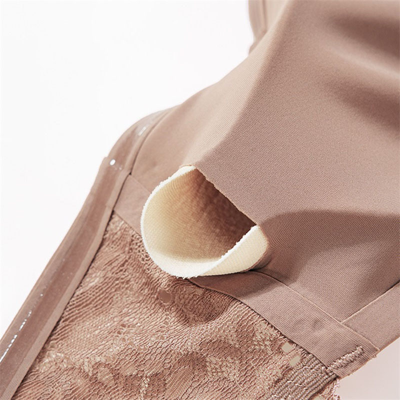 Seamless Strapless Lace Bralette (BY228) — back closure and strap adjustment detail for OEM bra production