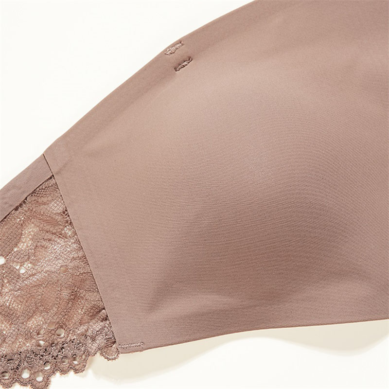Seamless Strapless Lace Bralette (BY228) — alternate view showing strapless silhouette and bandeau support