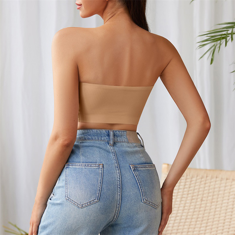 Seamless Jelly Strapless Bra (BX187) — flat-lay view showing colour options for custom bra production