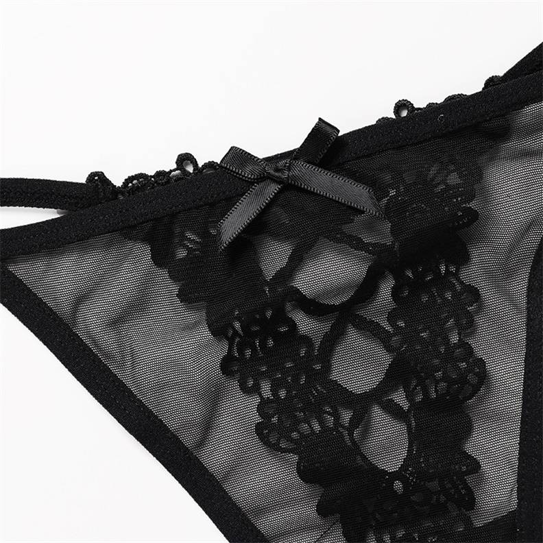 Lace Mesh Thong (PX167) — waistband and stretch-edge finishing detail