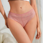 Lace Floral Low-Rise Thong (PX123) — low-rise fit and leg-opening coverage