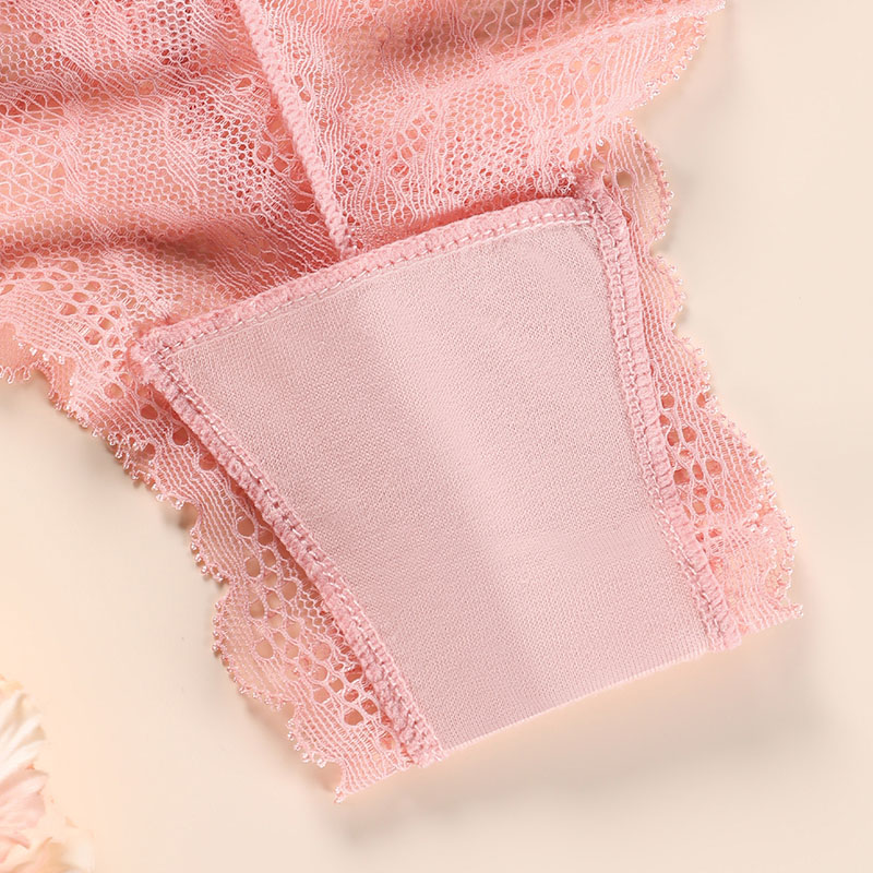 Lace Floral Low-Rise Thong (PX123) — waistband and stretch-edge finishing detail