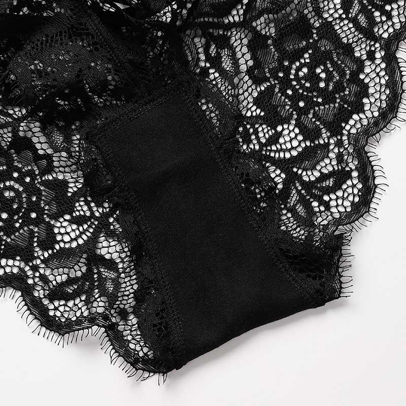 Lace Low-Rise Thong (PX176) — alternate view showing low-rise fit and leg-opening coverage