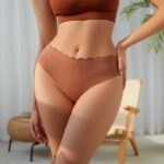 Seamless Lace Floral Thong (PS383) — thong back and minimal-coverage fit
