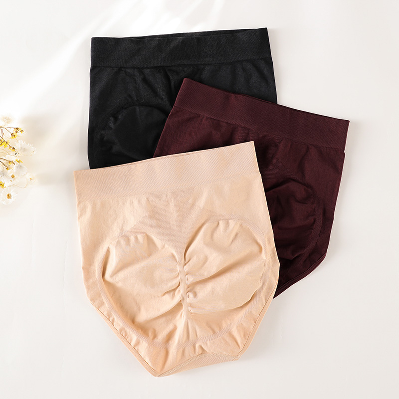 Seamless High-Waist Cotton Panty (S2404) — gusset, seam and edge construction close-up
