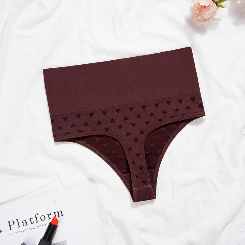 Seamless High-Waist Cotton Thong (PS252) — gusset, seam and edge construction close-up