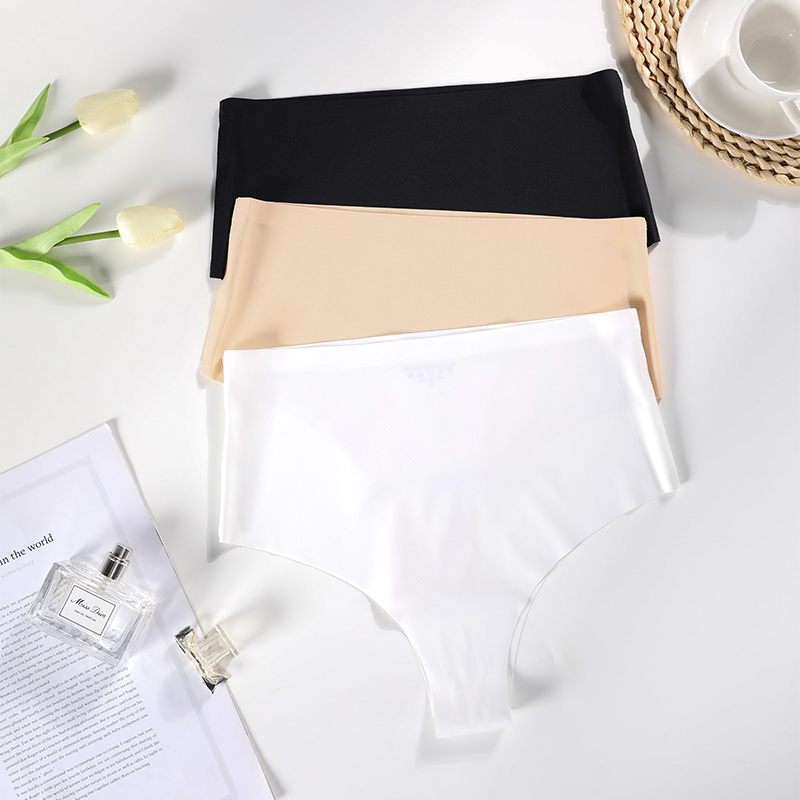 Seamless Mid-Rise Thong (GH002) — flat-lay view showing colour options for wholesale panty production