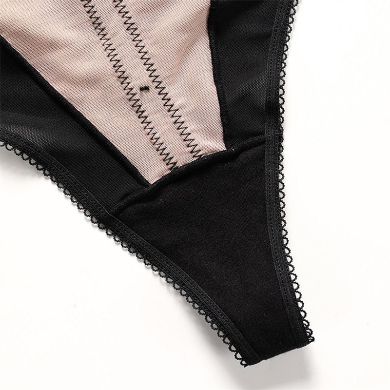 Seamless High-Waist Lace Tummy-Control Thong (SWS015) — fabric stretch and recovery detail for shapewear development