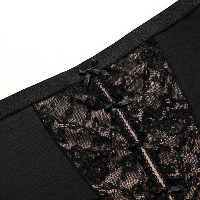 Seamless High-Waist Lace Tummy-Control Thong (SWS015) — alternate view showing tummy-control panel placement and compression fit