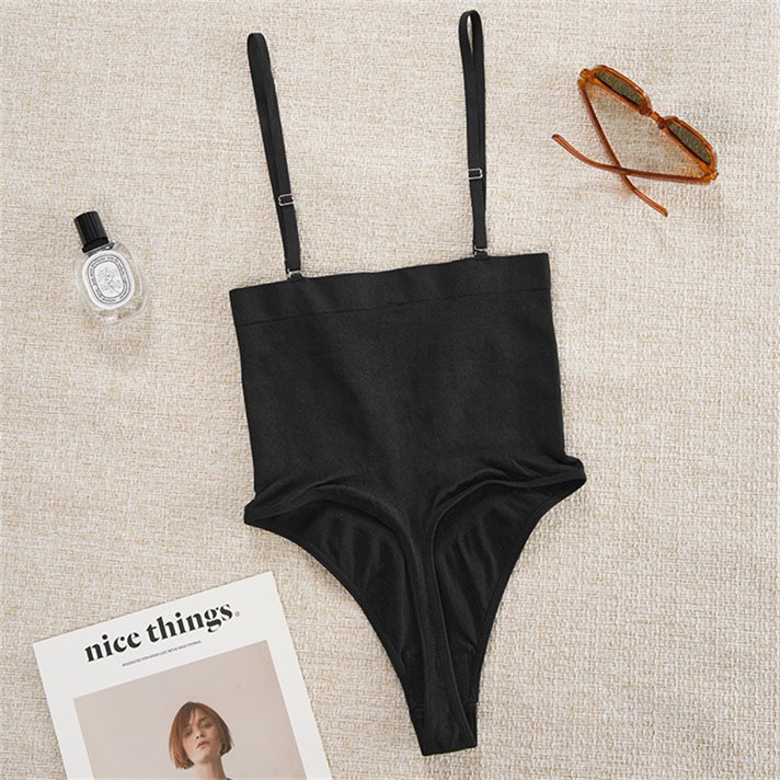 Seamless Tummy-Control Shapewear Bodysuit (SWX060) — inner label and fabric composition detail
