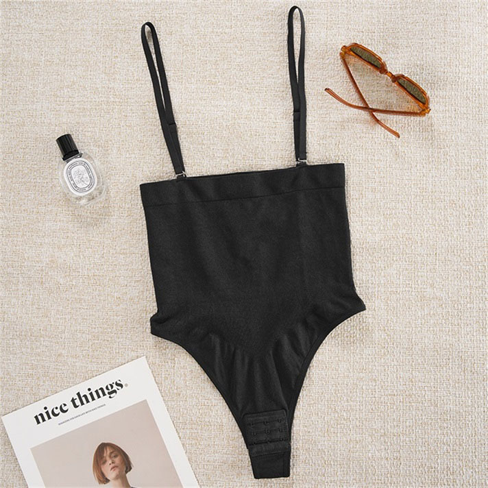 Seamless Tummy-Control Shapewear Bodysuit (SWX060) — seam and support-panel construction close-up