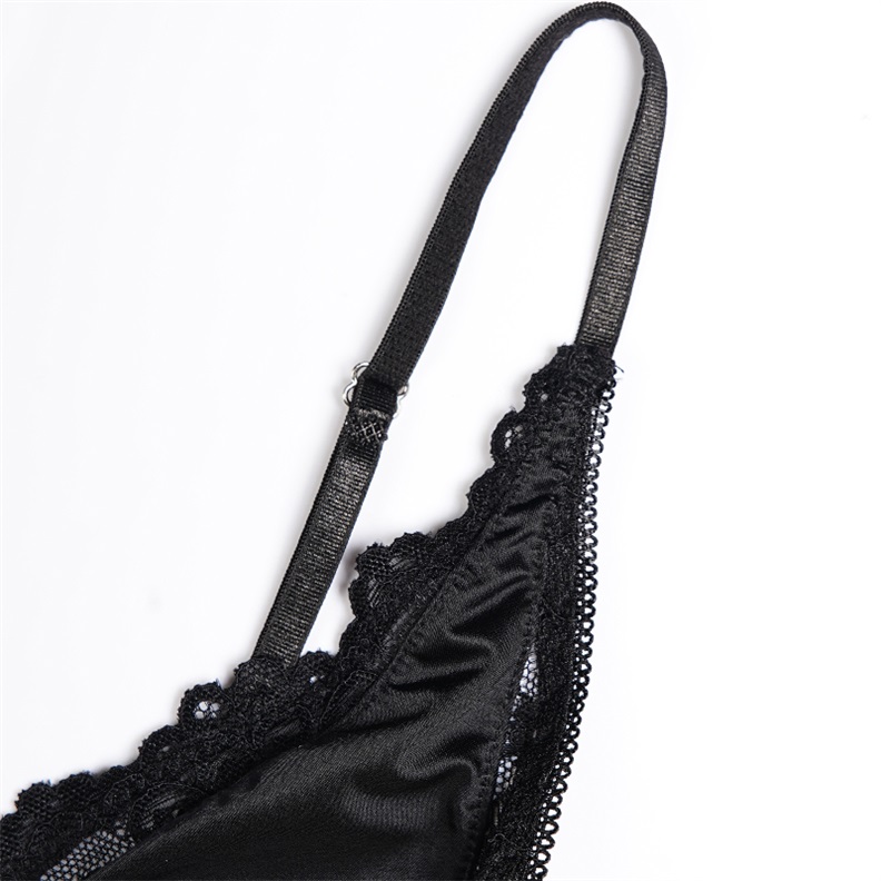 Lace Lingerie Set (BPS047) — strap, ring and hardware detail for private-label lingerie