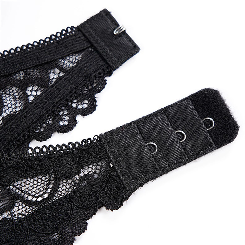 Lace Lingerie Set (BPS047) — fabric, mesh and finishing detail for custom lingerie production