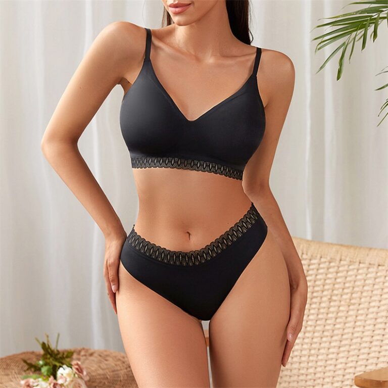 Seamless Lace Bralette Set (BPX183) — soft-support bralette silhouette