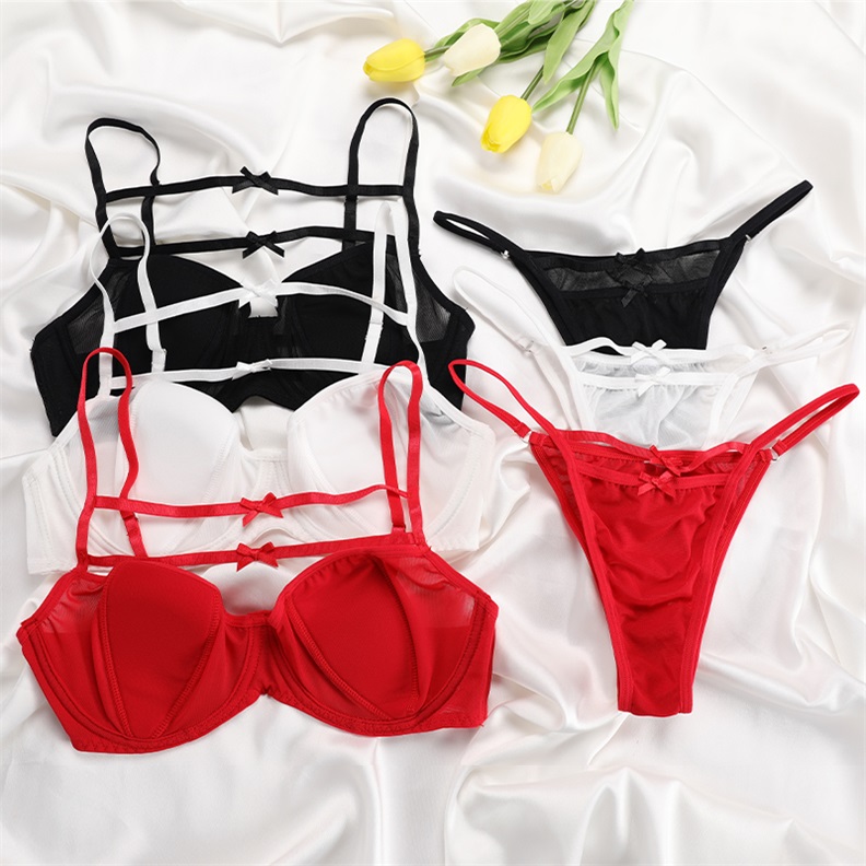 Seamless Lace Lingerie Set (BPX105) — alternate colourway with lace placement and trim detail