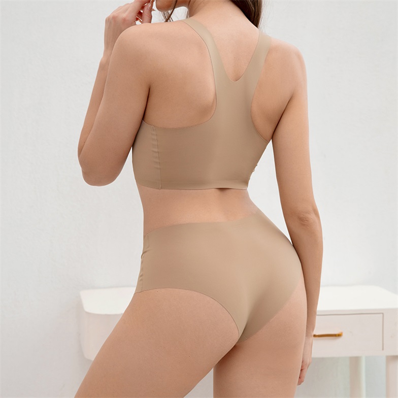 Seamless Wireless Removable-Pad Bra Set (BPD107) — back view showing set construction and strap placement