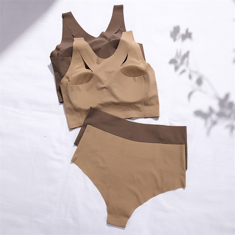 Seamless Wireless Removable-Pad Bra Set (BPD107) — alternate colourway for bra and panty set development