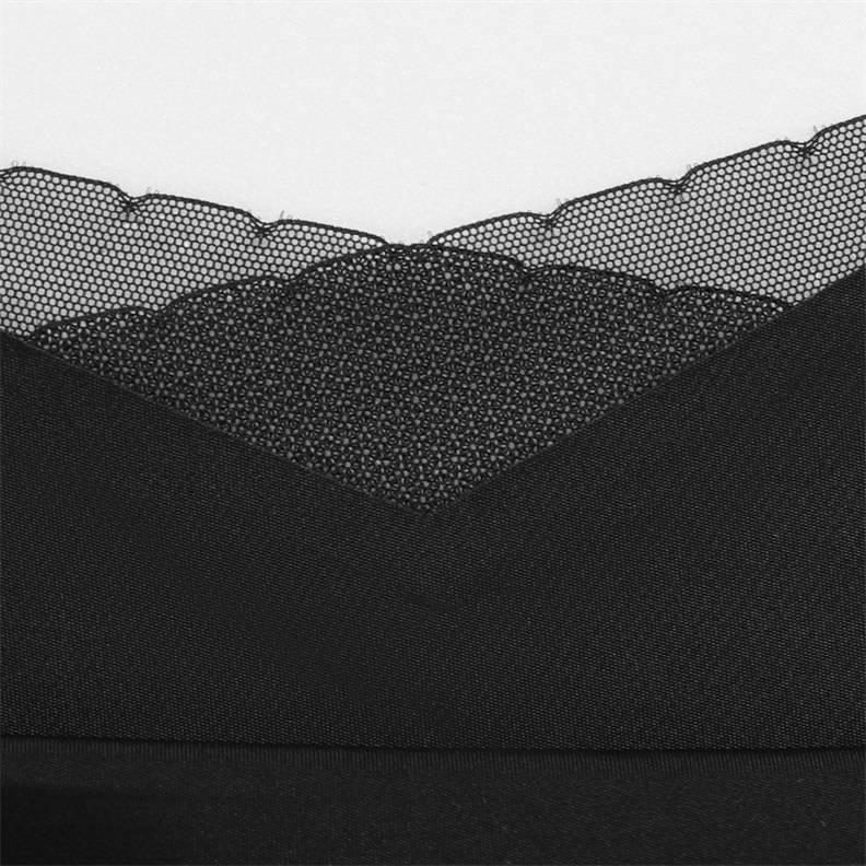 Seamless Removable-Pad Lace Bra Set (BPS178) — panty gusset and edge construction detail