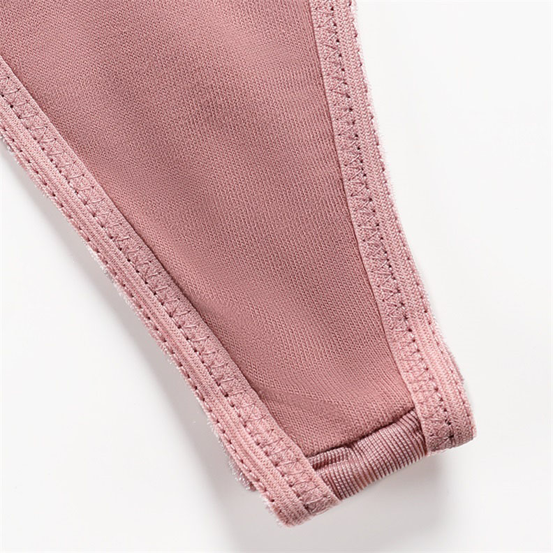 Ribbed Low-Rise Bra Set (BPS136) — panty gusset and edge construction detail