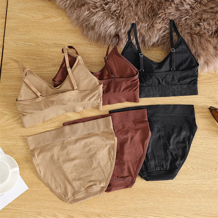 Seamless Removable-Pad High-Waist Bra Set (BPX189) — alternate colourway for bra and panty set development