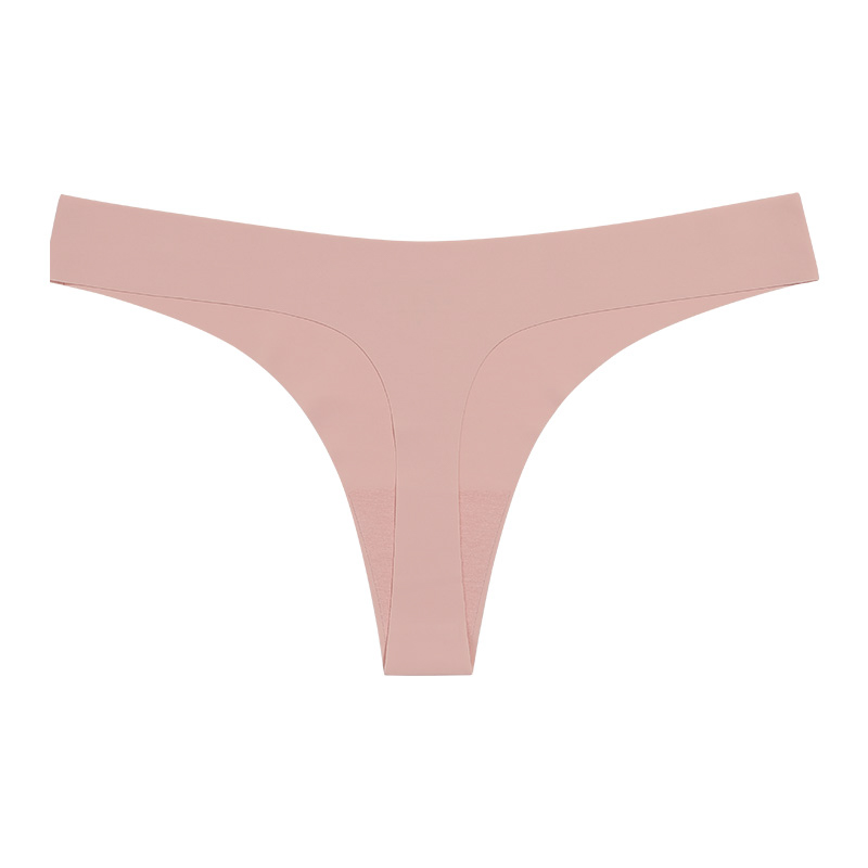 Seamless No-Show Low-Rise Thong (1023) — gusset, seam and edge construction close-up