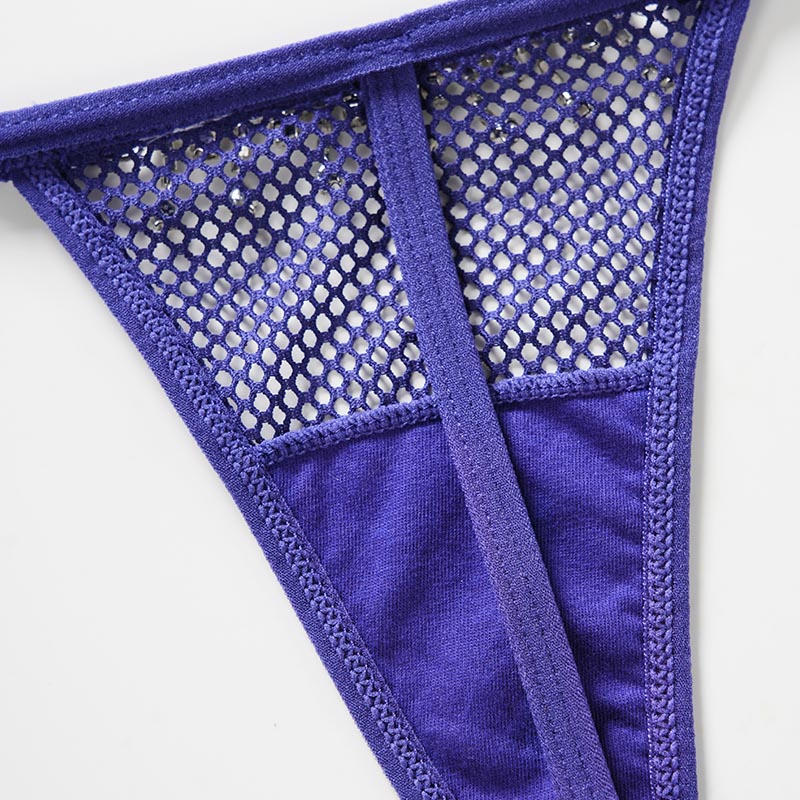 Mesh Low-Rise Thong (PX213) — alternate view showing low-rise fit and leg-opening coverage