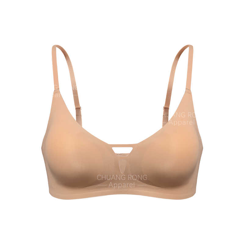 Seamless Wireless Push-Up Bralette (BW159) — back closure and strap adjustment detail for OEM bra production