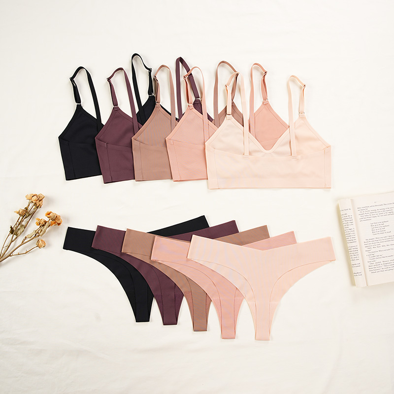 Seamless Bra Set (BPD109) — coordinated fabric, lace and trim close-up