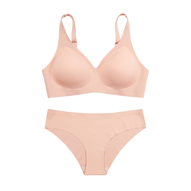 Seamless Bra Set (BPS196) — bra back closure and adjustable strap detail