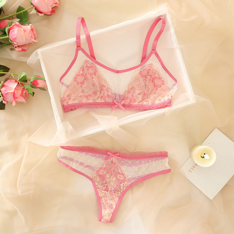 Lace Mesh Floral Lingerie Set (BPX185) — alternate colourway with lace placement and trim detail