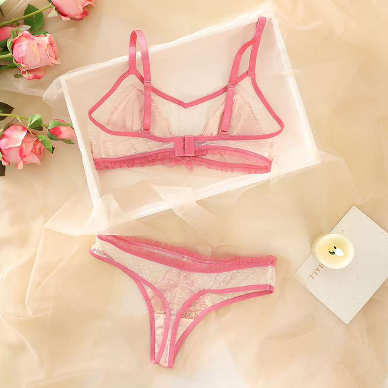Lace Mesh Floral Lingerie Set (BPX185) — lace scallop and skin-contact edge close-up