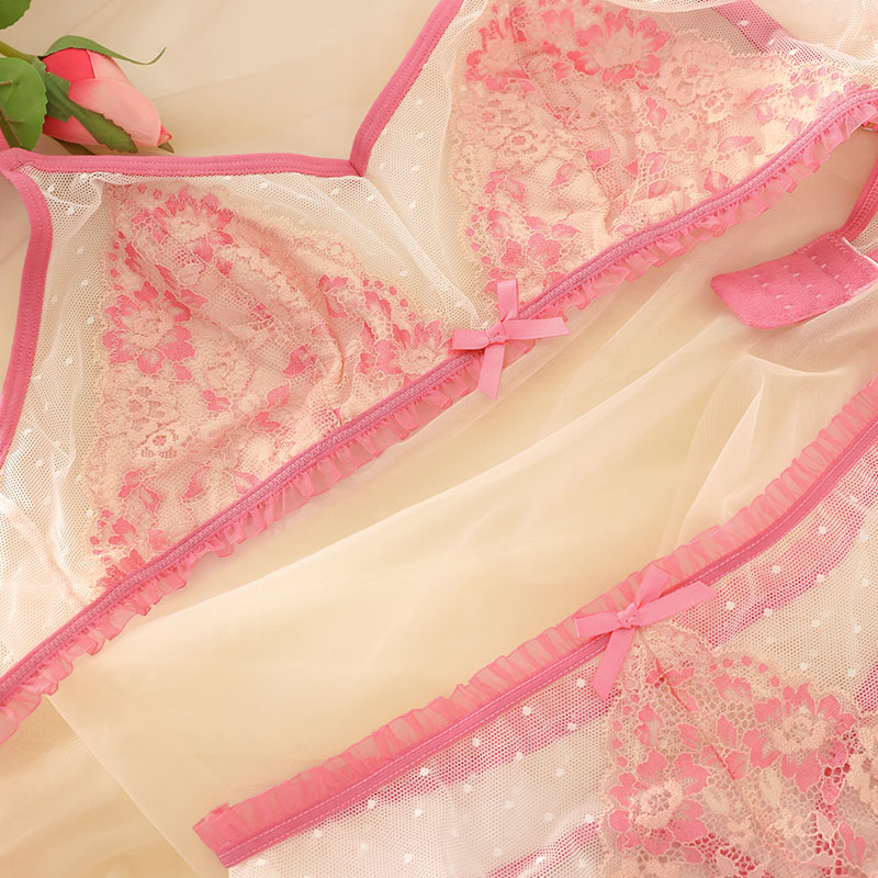 Lace Mesh Floral Lingerie Set (BPX185) — alternate view showing coordinated lingerie set silhouette