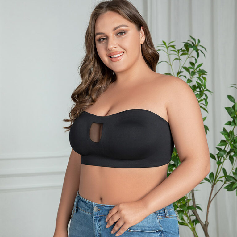 Seamless Strapless Plus-Size Bandeau Bra (BX351) — plus-size fit and extended-size support