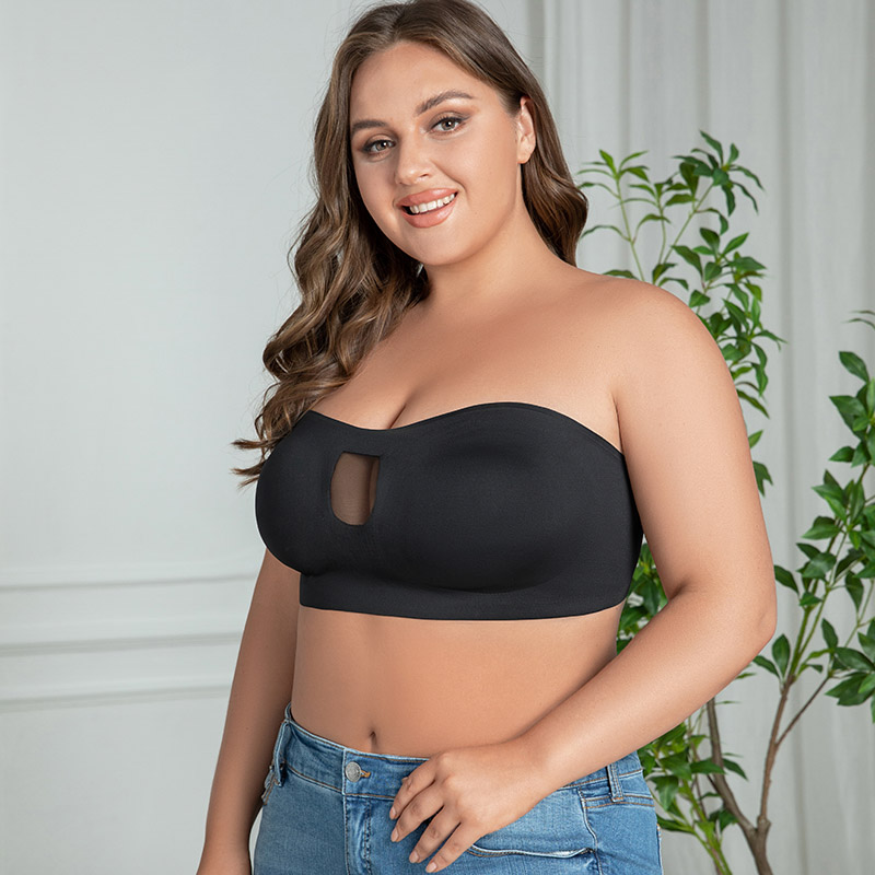 Seamless Strapless Plus-Size Bandeau Bra (BX351) — plus-size fit and extended-size support