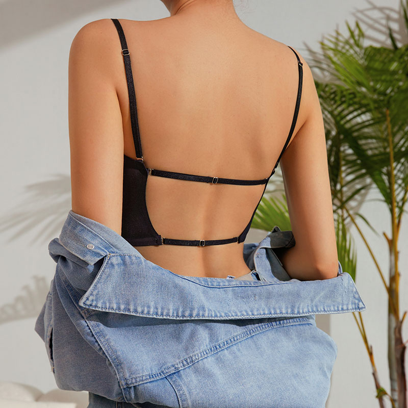 Seamless Bandeau Bra (BX119) — flat-lay view showing colour options for custom bra production