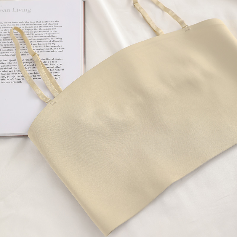 Seamless Bandeau Bra (BX119) — back closure and strap adjustment detail for OEM bra production
