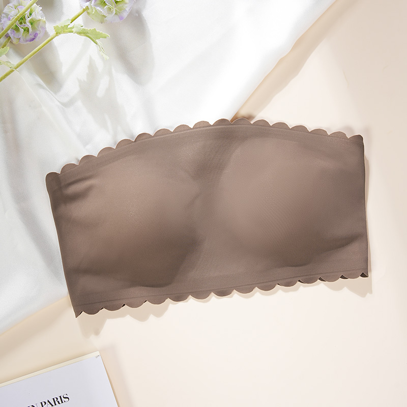 Seamless Bandeau Bra (BX145) — back closure and strap adjustment detail for OEM bra production
