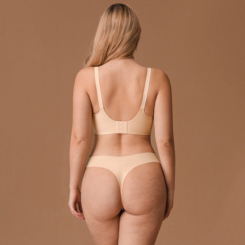 Seamless Wireless Removable-Pad Bralette (CR-601) — alternate colourway showing fabric, cup and trim coordination