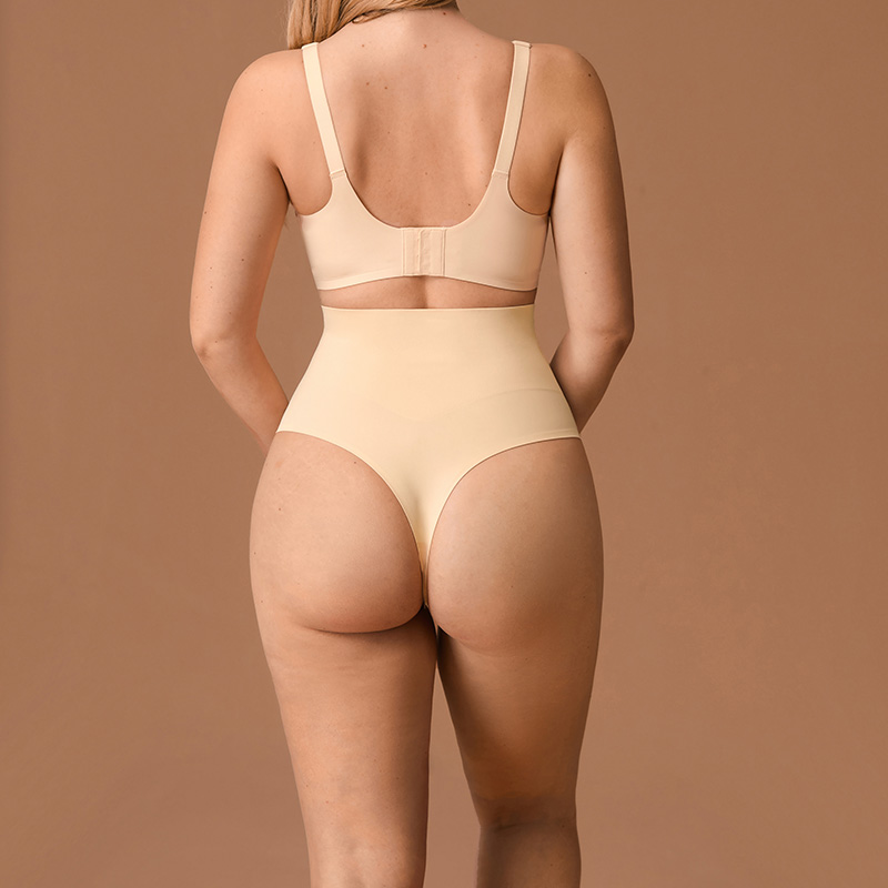 High-Waist Tummy-Control Thong (SW1001) — back fit showing seat coverage and waistband placement