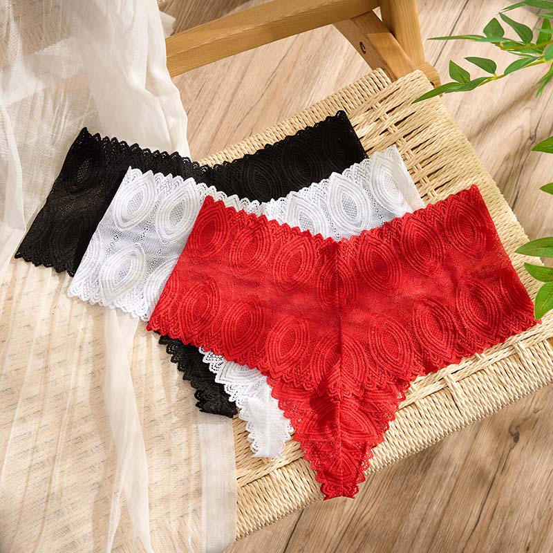 Lace Mid-Rise Thong (PX708) — mid-rise fit and coverage