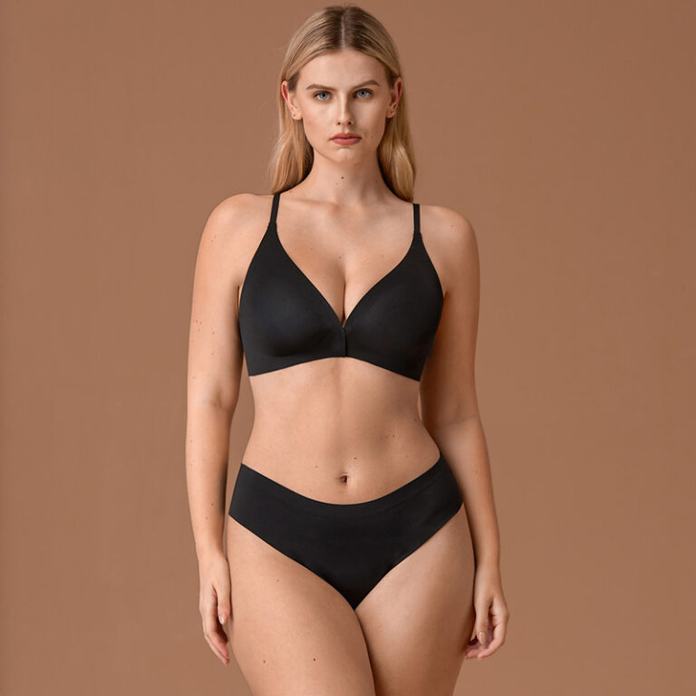 Seamless Wireless Front-Closure Bra (BX129) — front-closure construction and cup fit