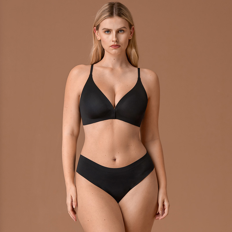 Seamless Wireless Front-Closure Bra (BX129) — front-closure construction and cup fit